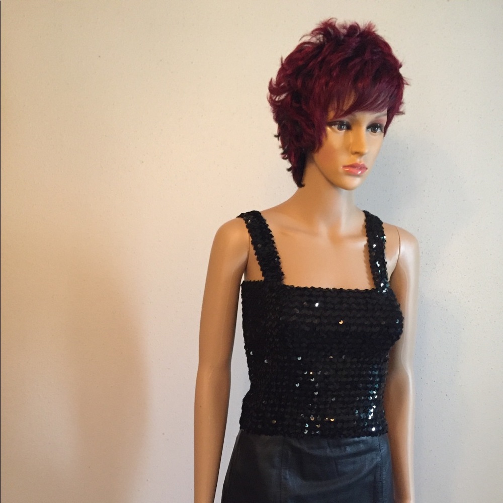 Black Sequined Top